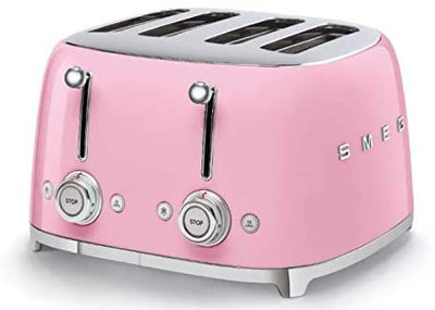 Smeg 4 Slot Toaster Pink TSF03 PKUS